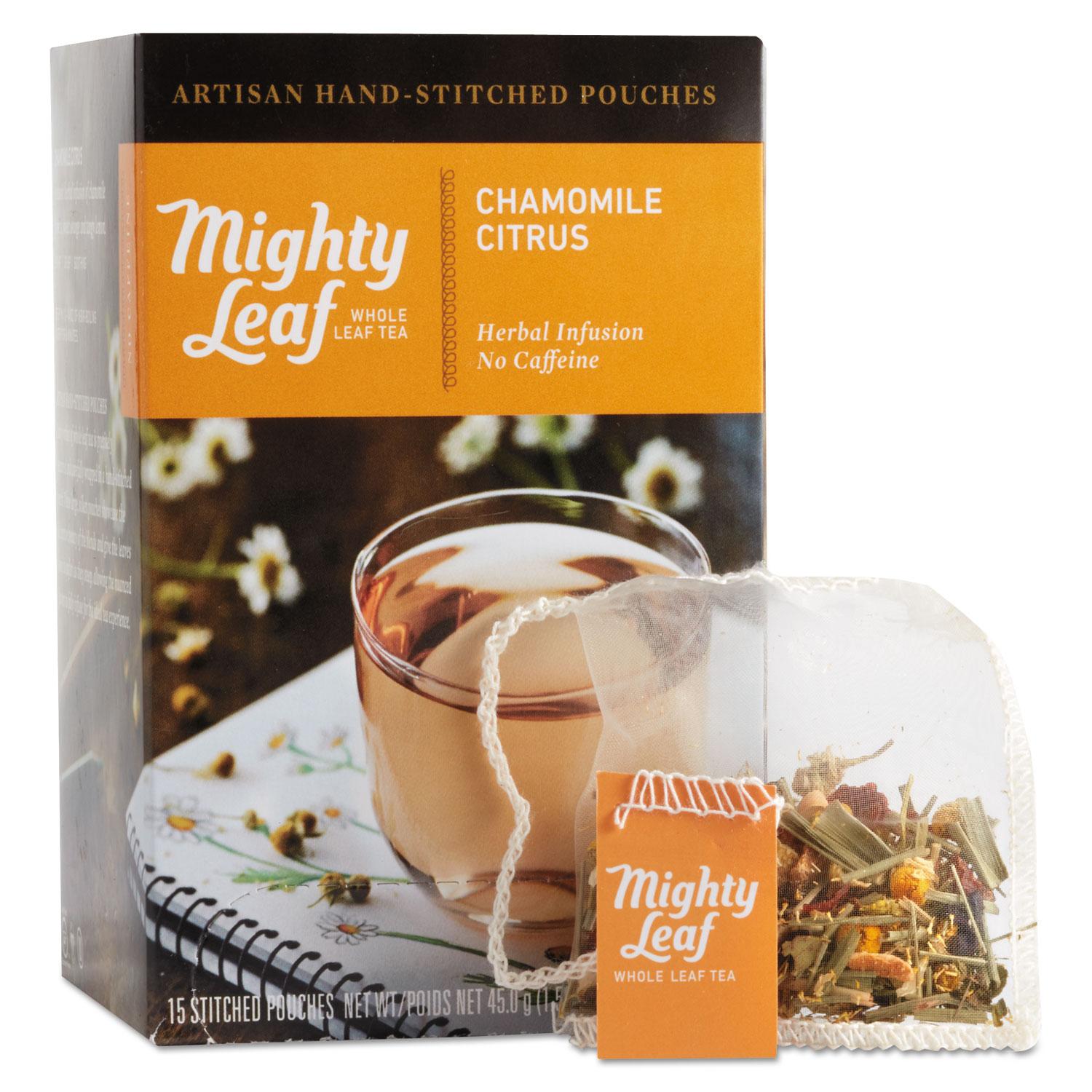 Mighty Leaf® Tea Whole Leaf Tea Pouches, Chamomile Citrus, 15/Box