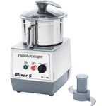 Robot Coupe Blixer 5, 5.9 Liter Stainless Steel Bowl (6 QT), 2 Speed 1800-3500 RPM, 10 amps, 3 HP, 208-240v/60/3ph, NEMA L15-20P, 1.1 to 7.7 lbs of product processed per operation