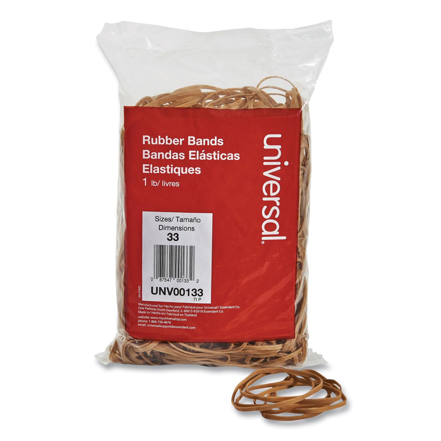 Universal® Rubber Bands, Size 33, 3-1/2 x 1/8, 640 Bands/1lb Pack
