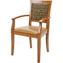 MXT Toulouse Faux-Wood Metal Dining Chair