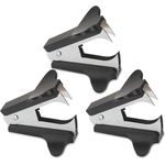 Universal® Jaw Style Staple Remover, Black, 3 per Pack