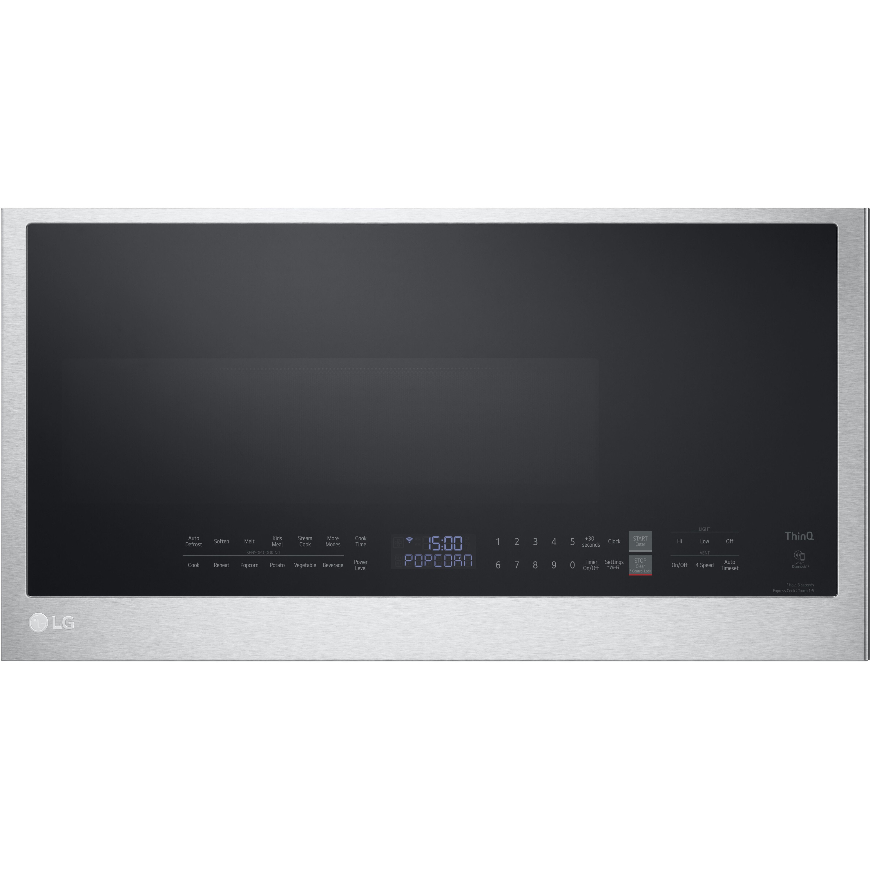 LG Smart Convection Over the Range Microwave Oven- 30 Inch (PrintProof Stainless Steel)