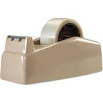 Two-Roll Desktop Tape Dispenser, 3" Core, High-Impact Plastic, Beige