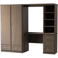 Made-to-Order 2 Door/2 Drawer Storage Cabinet with Desk and Hutch