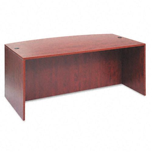 Valencia Series Office Furniture Collection, Bow Front Desk - Finish: Mahogany