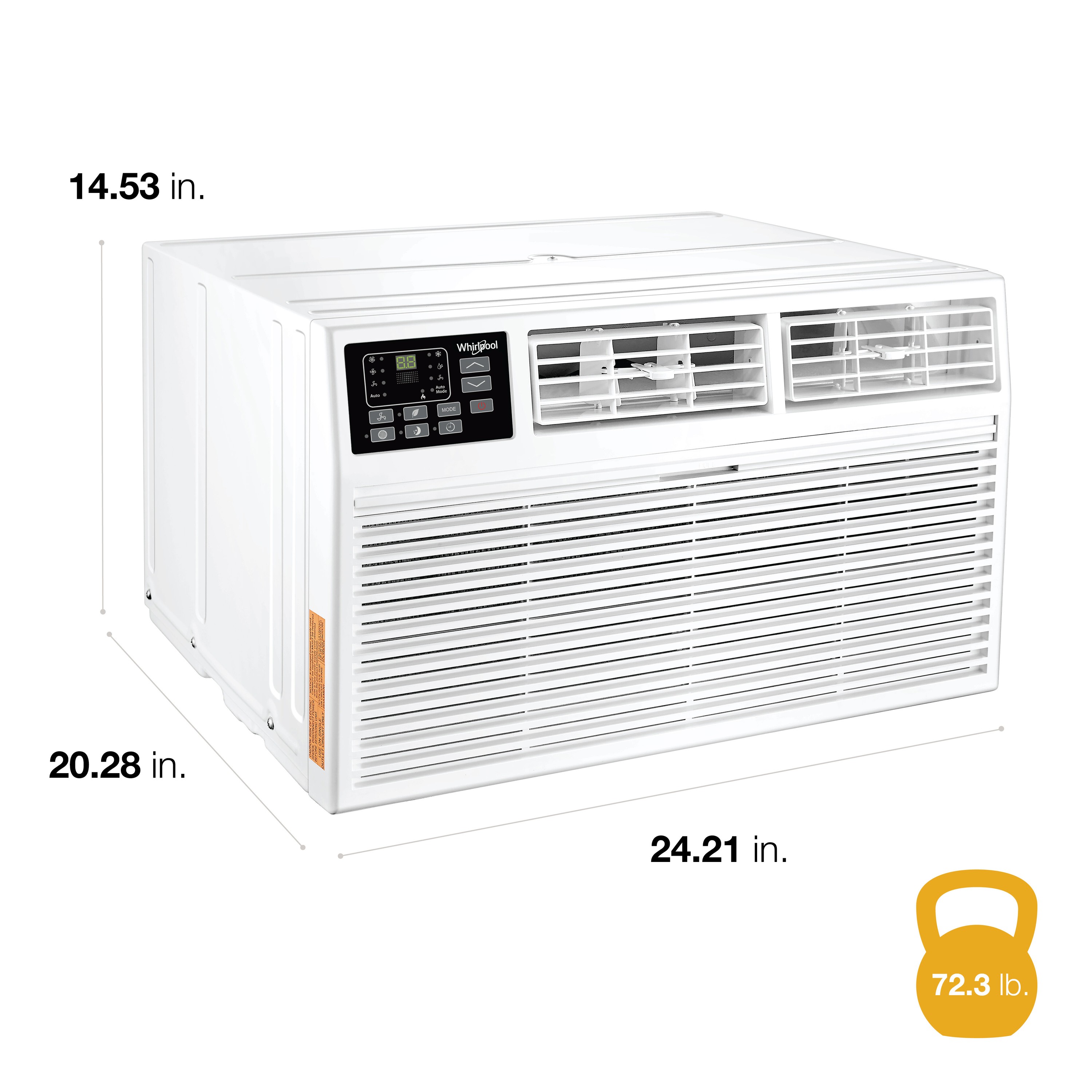 Whirlpool 12,000 BTU 230V Through the Wall Air Conditioner with Supplemental Heat