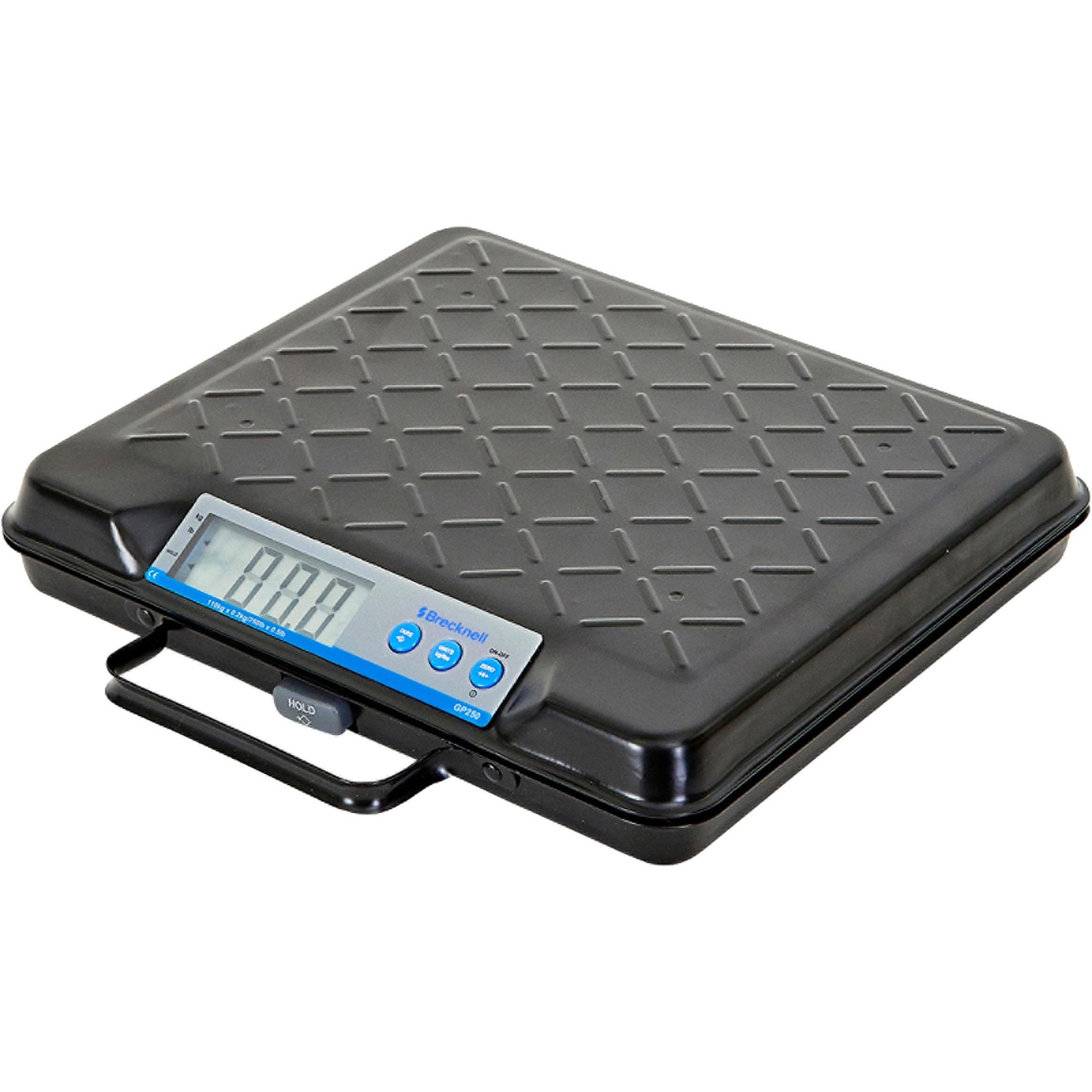 Digital Bench Scales, 100lb, 12-1/2"x11"x2-1/5", Black