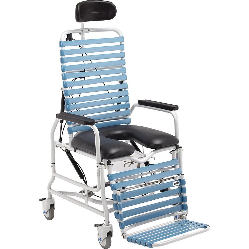 BRODA® Revive Tilt & Recline Shower Commode Chair (C4208) | Direct Supply