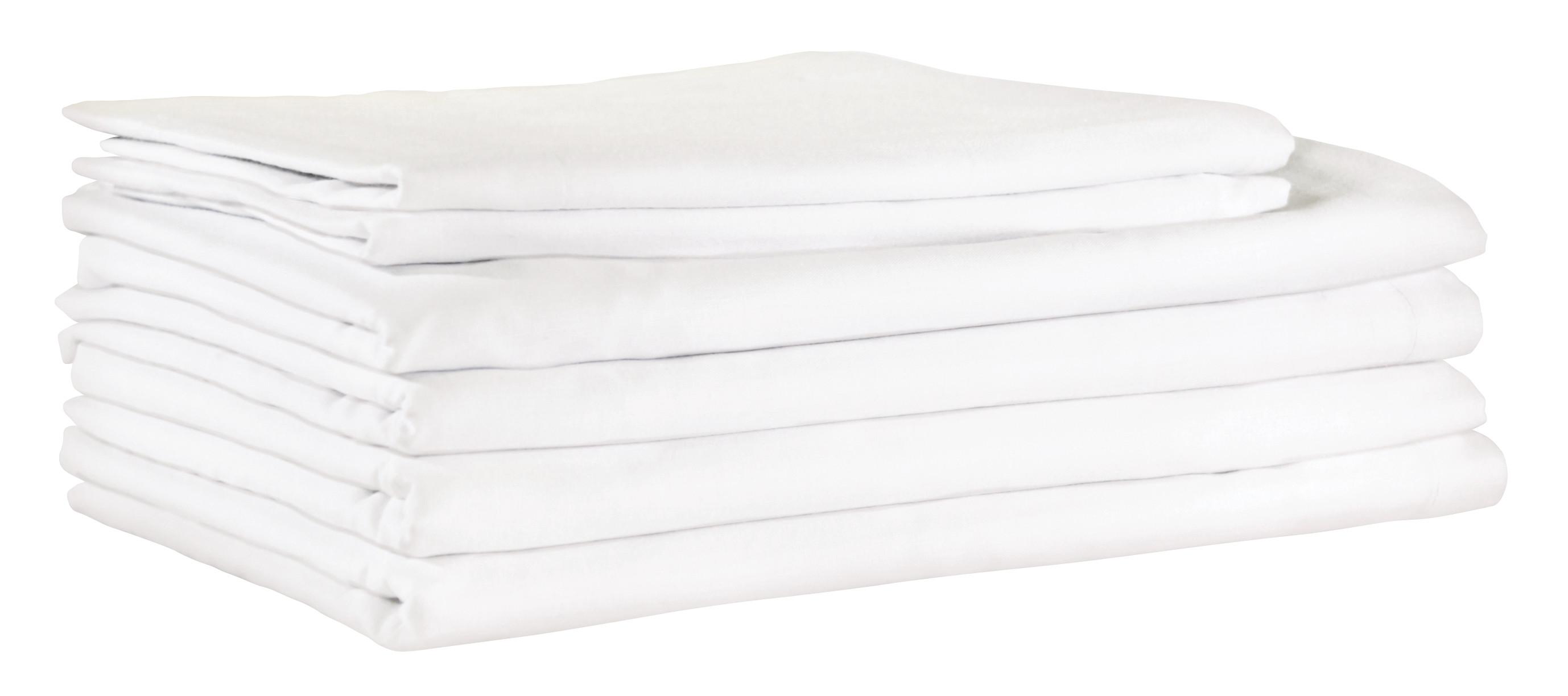 Direct Supply® Textiles Value Draw Sheets, 54"W x 72"L, 55% Cotton/45% Poly, T130, Case of 24, Color: White