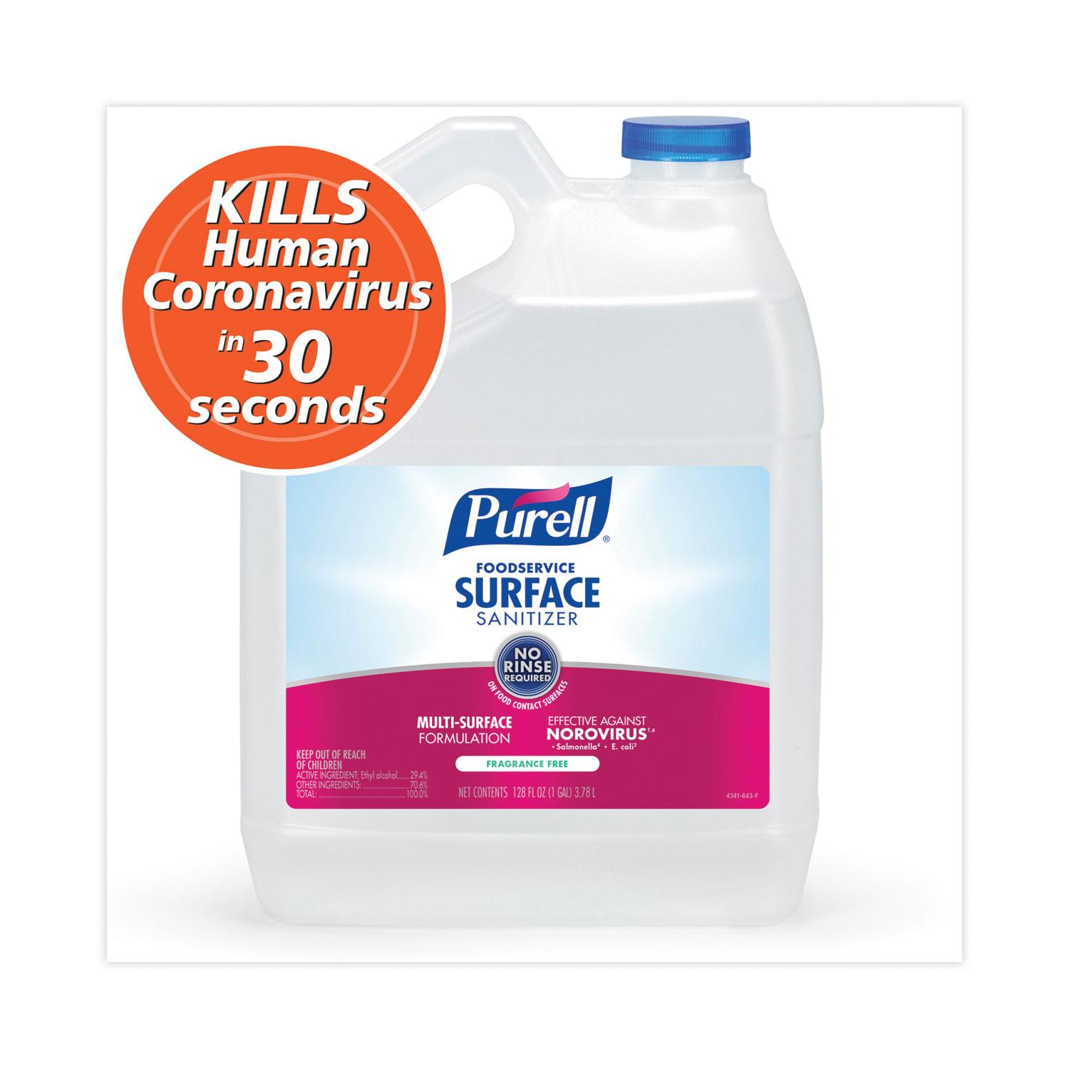 PURELL® Foodservice Surface Sanitizer, Fragrance Free, 128 oz Bottle