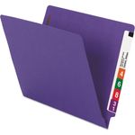 WaterShed/CutLess End Tab 2 Fastener Folders, 3/4" Exp., Letter, Purple, 50/Box