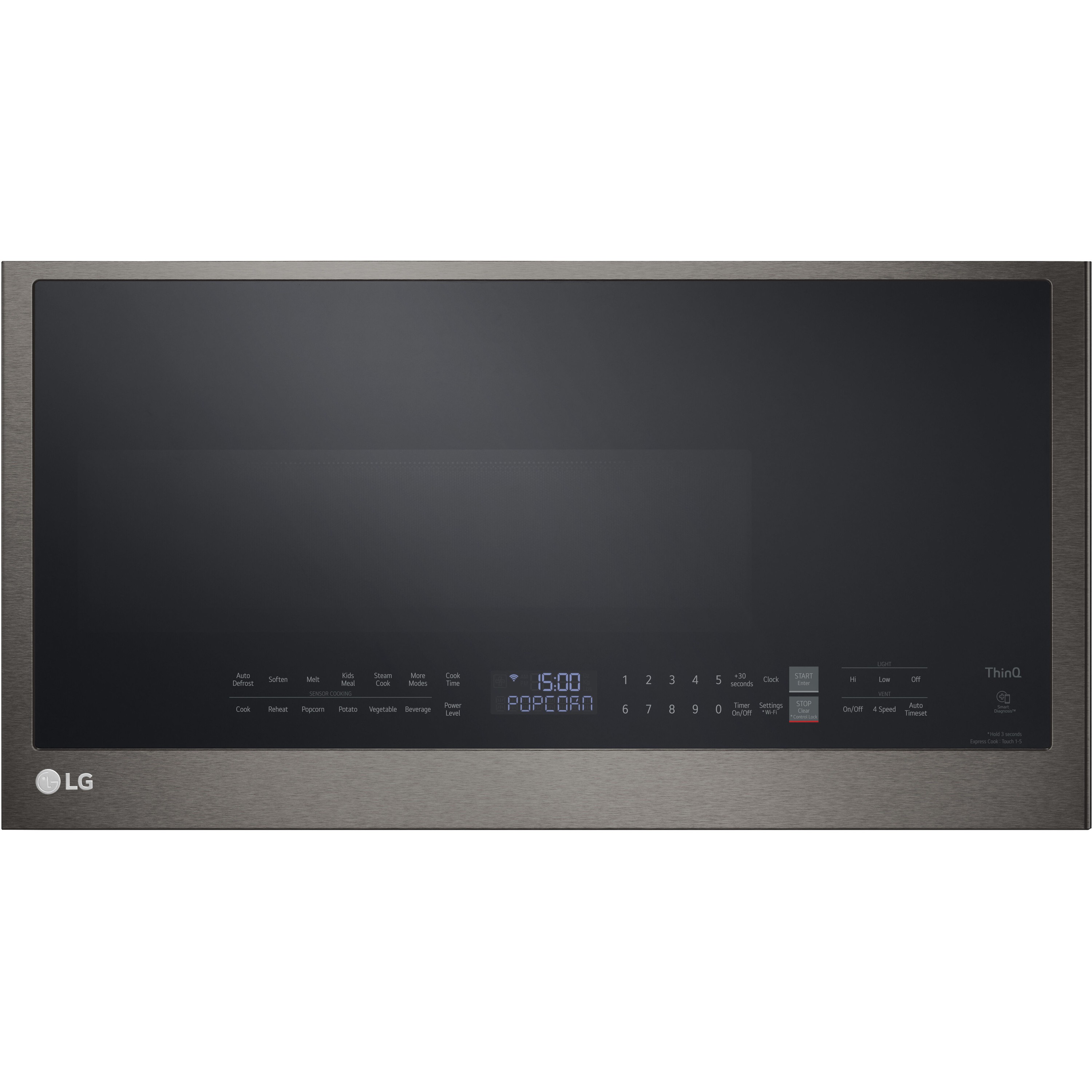 LG Smart Convection Over the Range Microwave Oven- 30 Inch (PrintProof Black Stainless Steel)