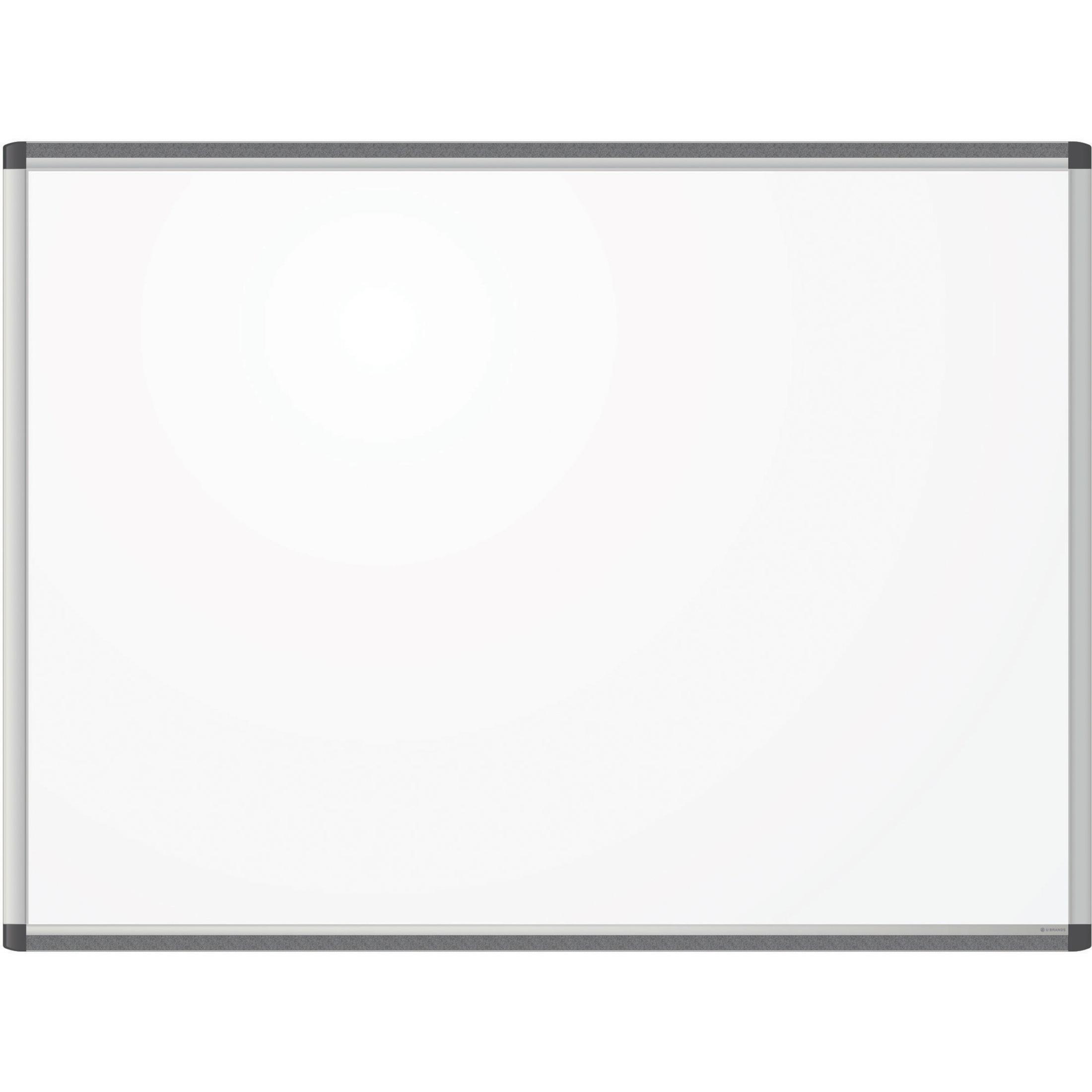 Dry Erase Board, Magnetic, 47"W x 35"L x 3/4"H, White