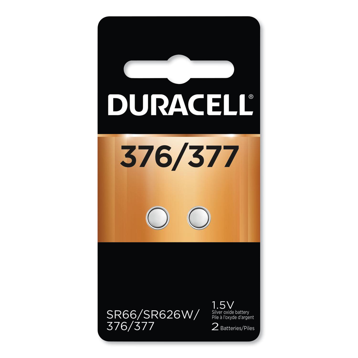 Duracell® Button Cell Battery, 376/377, 1.5 V, 2/Pack