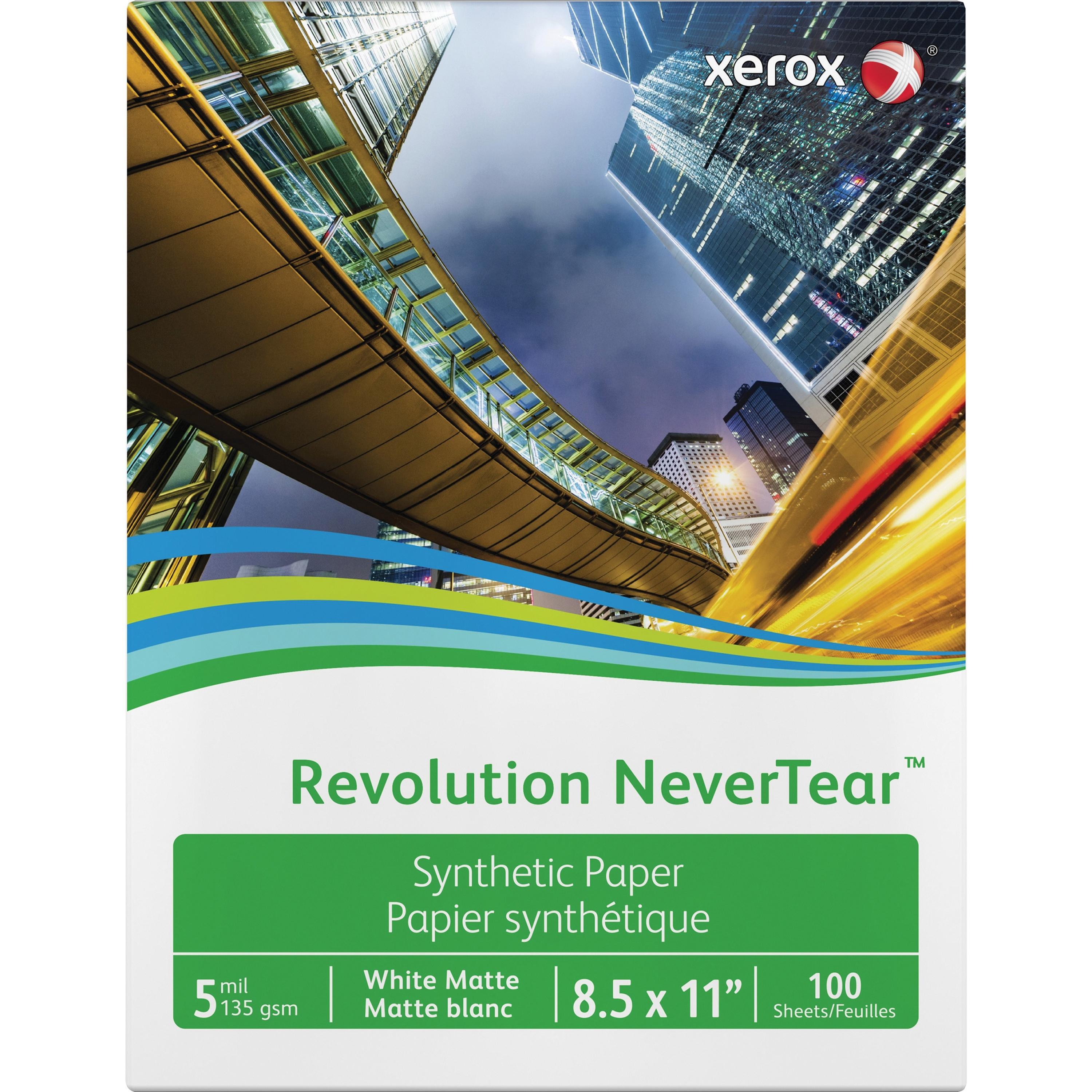 Synthetic Paper, 5 mil, 8-1/2" x 11", 100/PK, White
