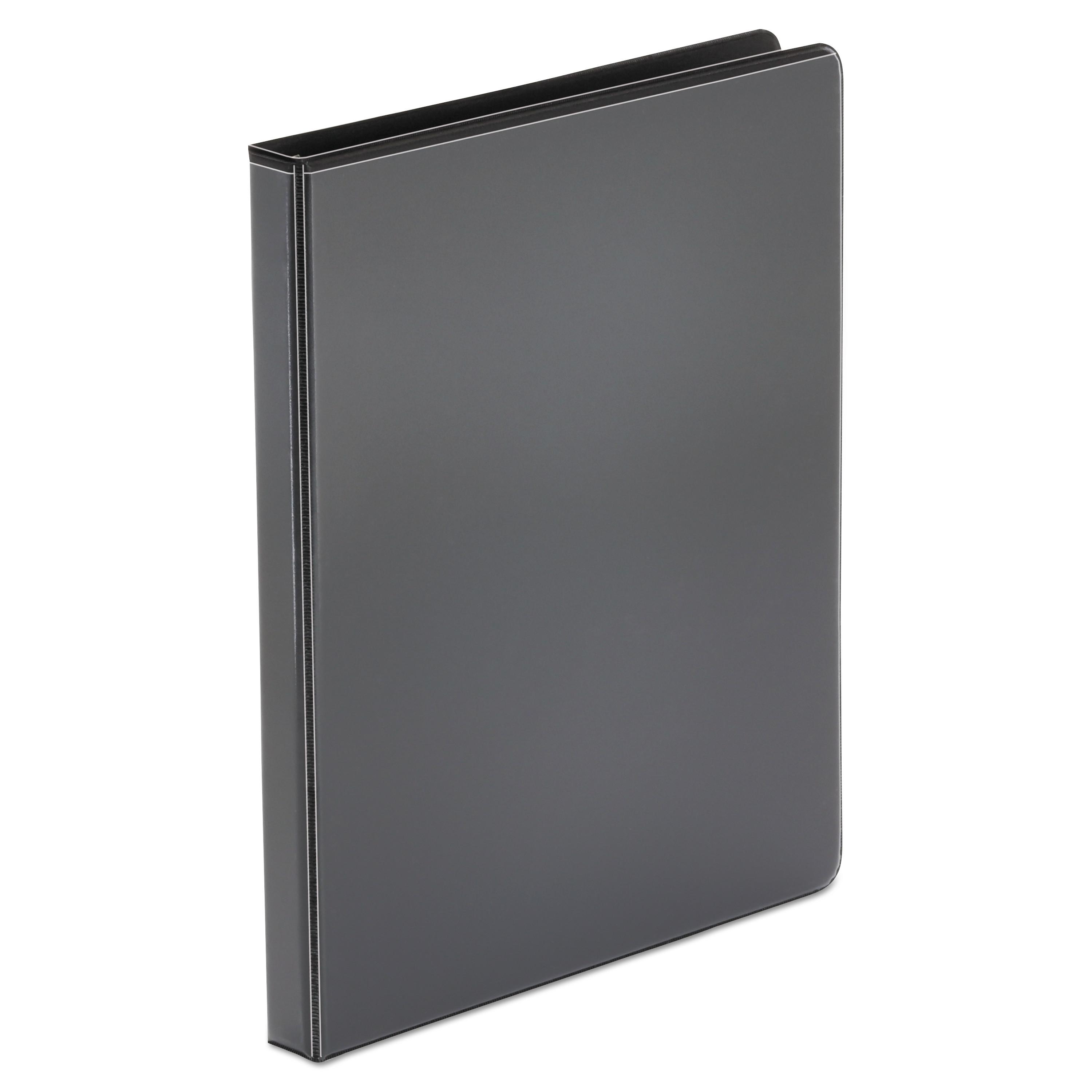 Universal® Economy Round Ring View Binder, 1/2" Capacity, Black