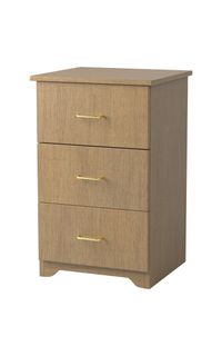 Quick-Ship Plymouth 3 Drawer Bedside Cabinet