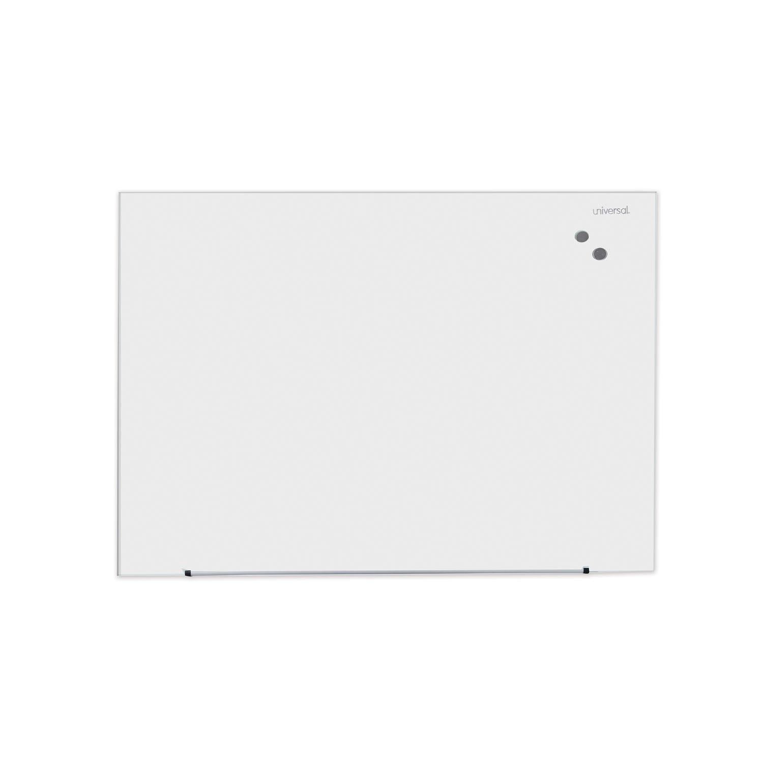 Universal® Frameless Magnetic Glass Marker Board, 48" x 36", White