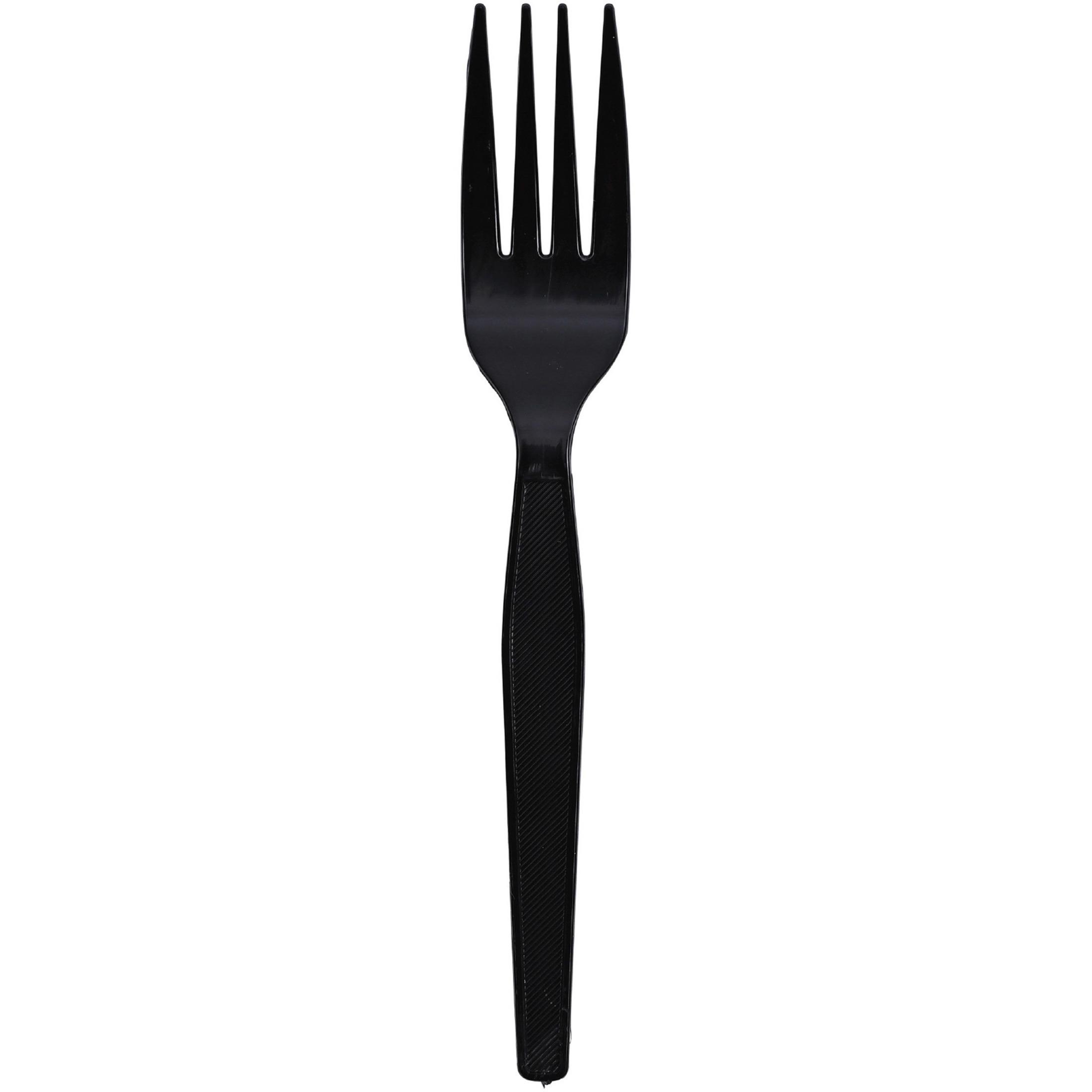Genuine Joe Heavyweight Fork, Black (Pack of 1000)