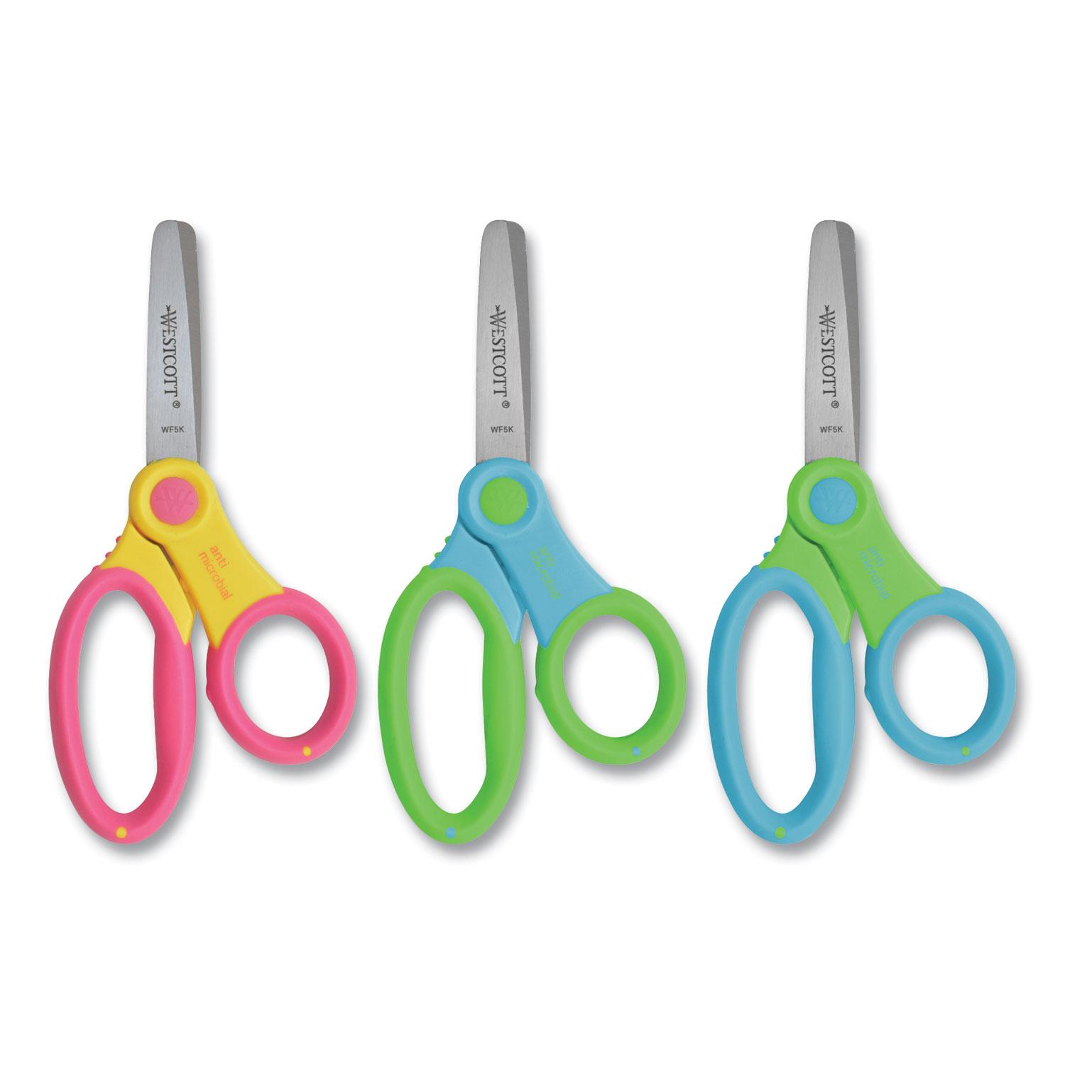Westcott® Soft Handle Kids Scissors with Antimicrobial Protection, 5" Blunt