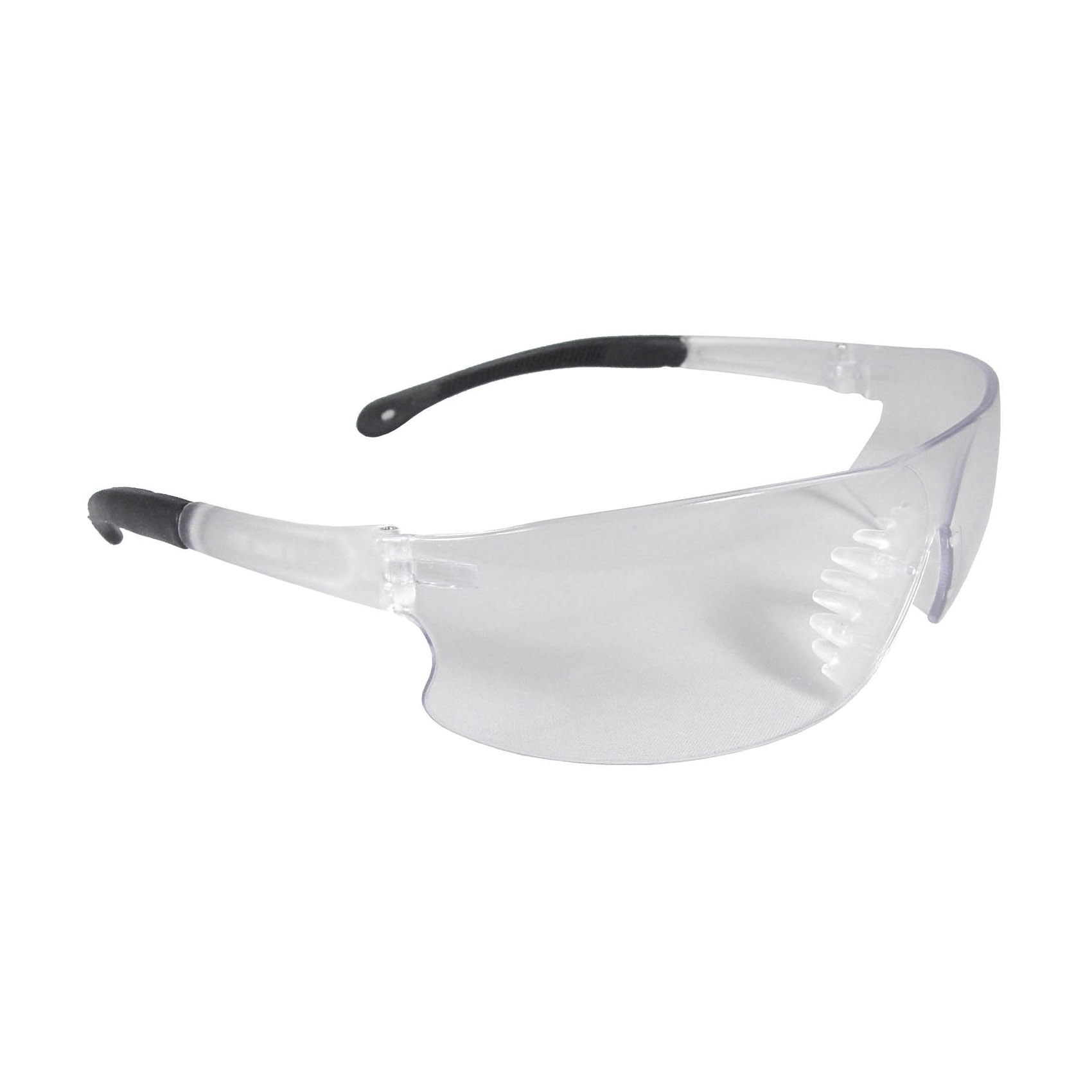 Radians® RS1-10 RS1 Rad-Sequel™ Lightweight Safety Eyewear, Anti-Scratch/Hard Coat/Impact-Resistant, Clear Lens, Wrap Around Frame, Clear, Polycarbonate Frame, Polycarbonate Lens, ANSI Z87.1+