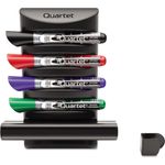 Quartet® Prestige 2 Connects Marker Caddy, 4 Chisel-Tip Markers, Assorted