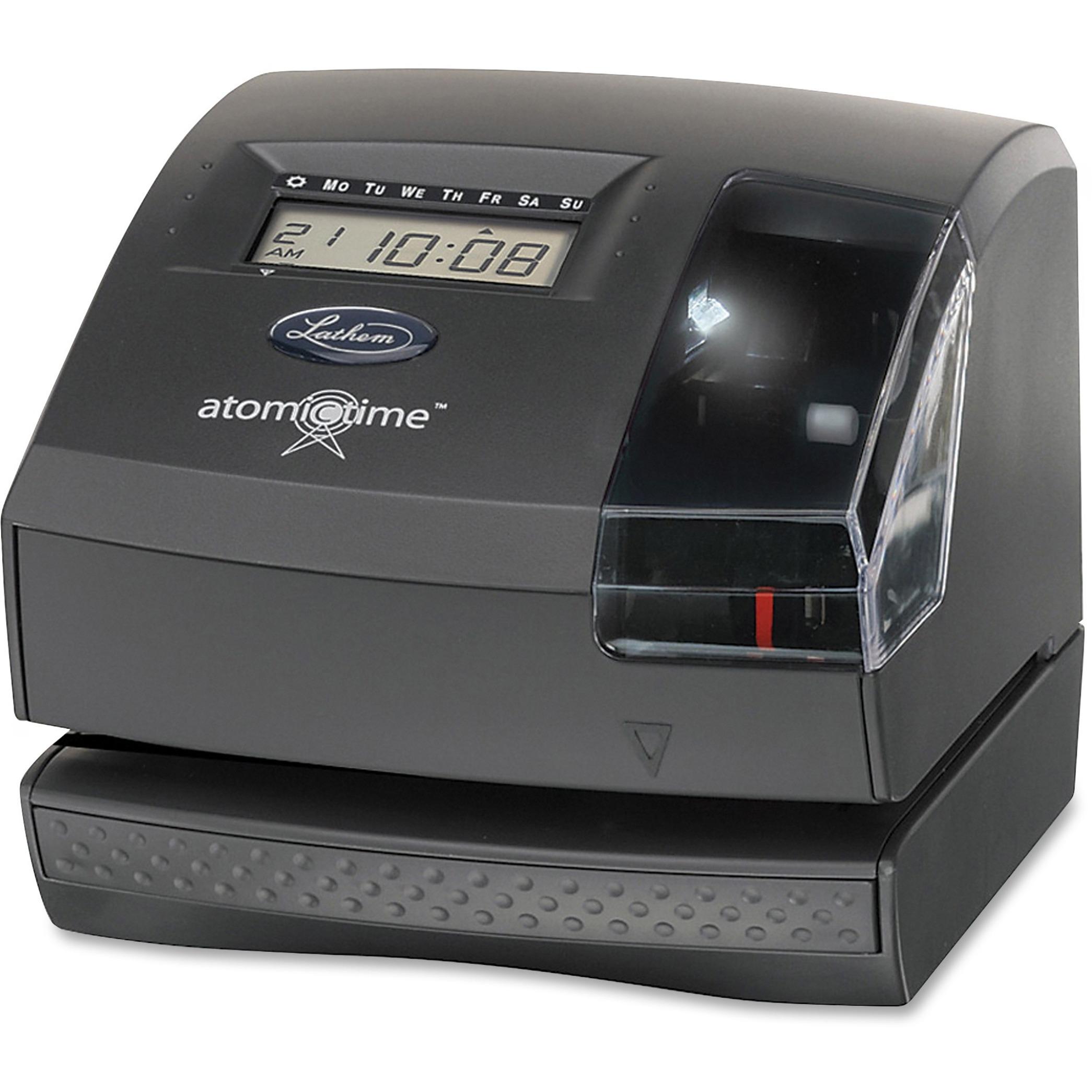 Tru-Align Atomic Time Clock 1600E, Charcoal Gray