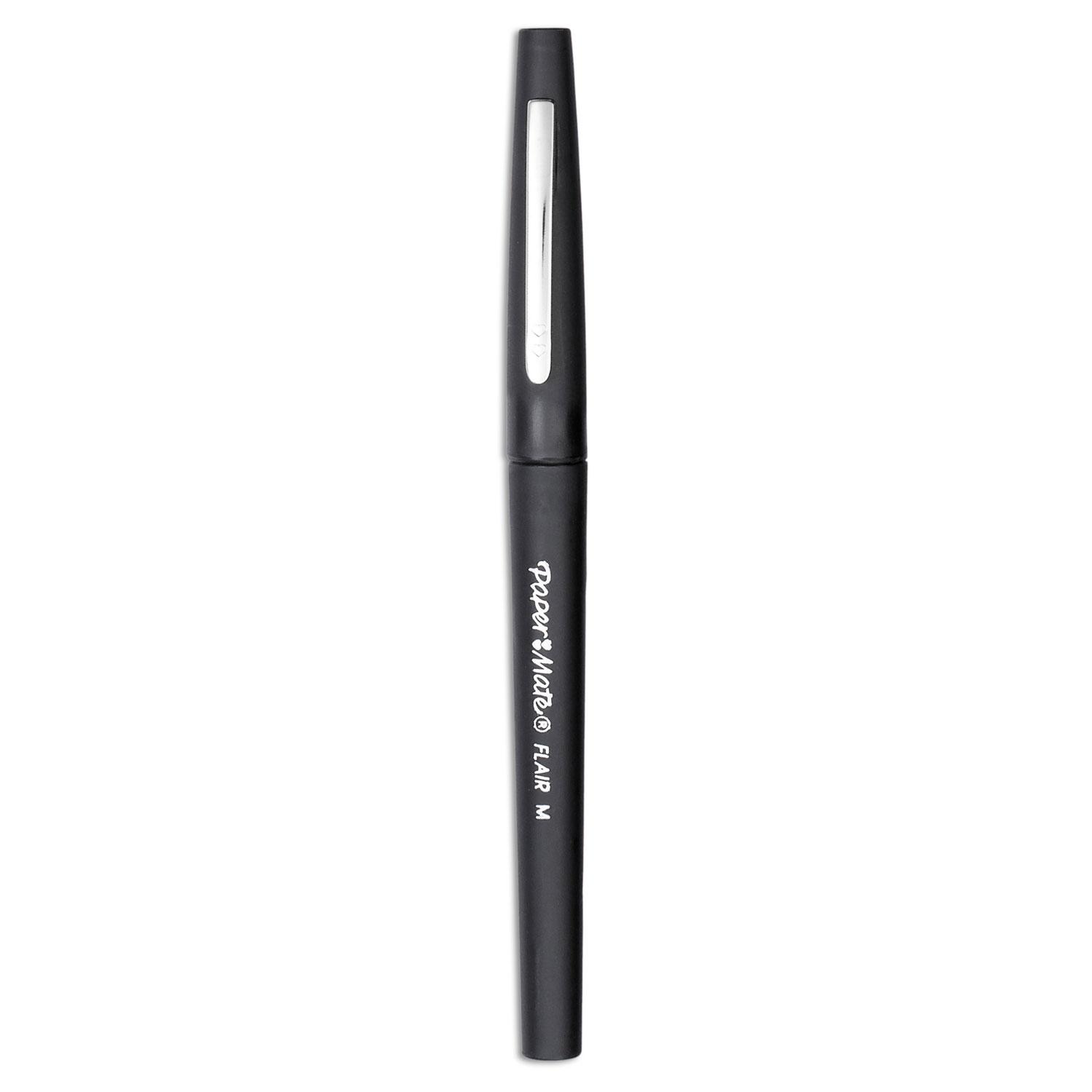 Paper Mate® Point Guard Flair Needle Tip Stick Pen, Black Ink, 0.7mm, Dozen