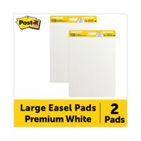 Post-it Self Stick Wall Easel Primary Ruled Pad 20w x 23h White 20 Sheets 2/Pack 
