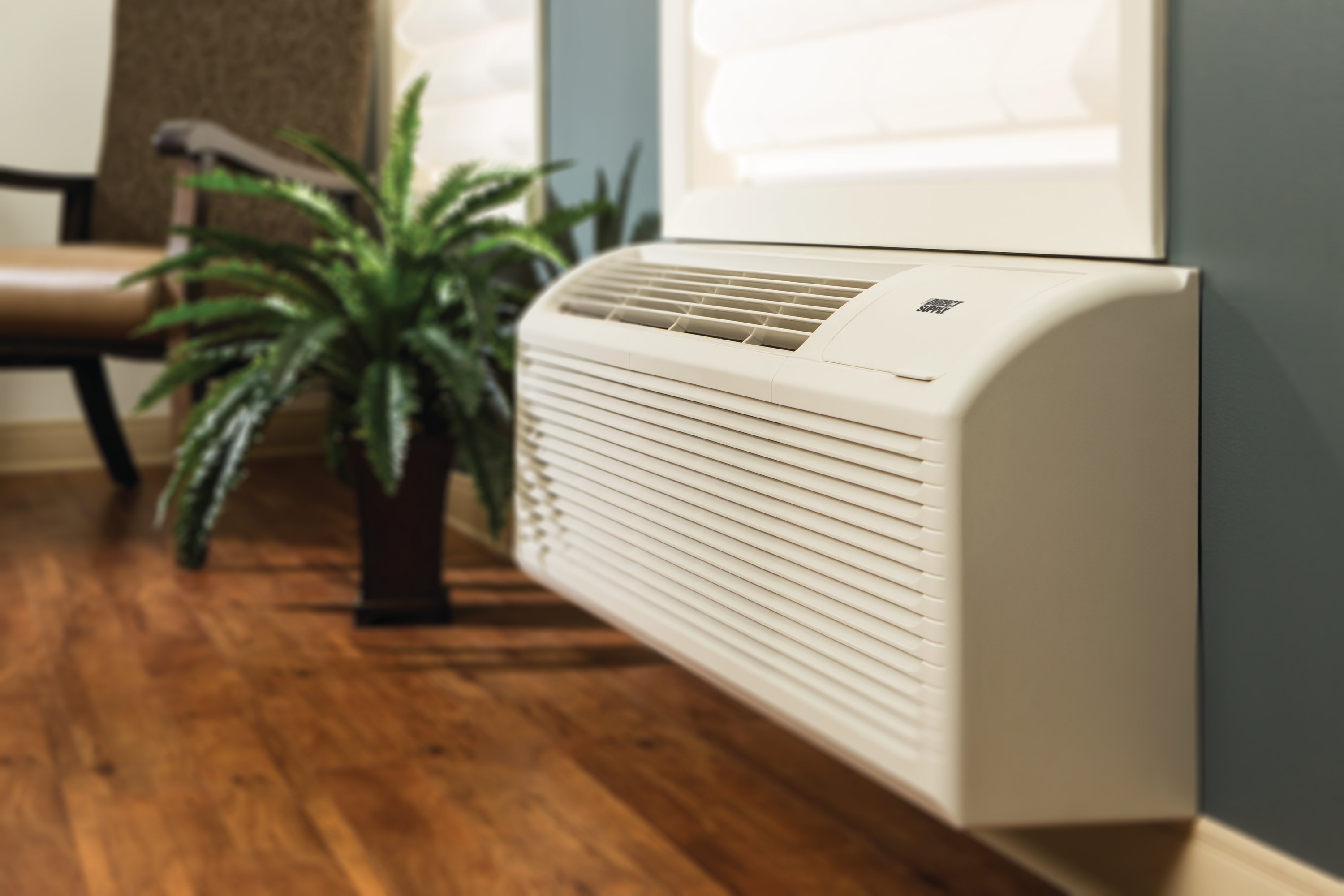 Direct Supply® R32 PTAC, Resistance Heat, 15,000 BTU, 230/208V, 20 Amp, Corrosion Protection