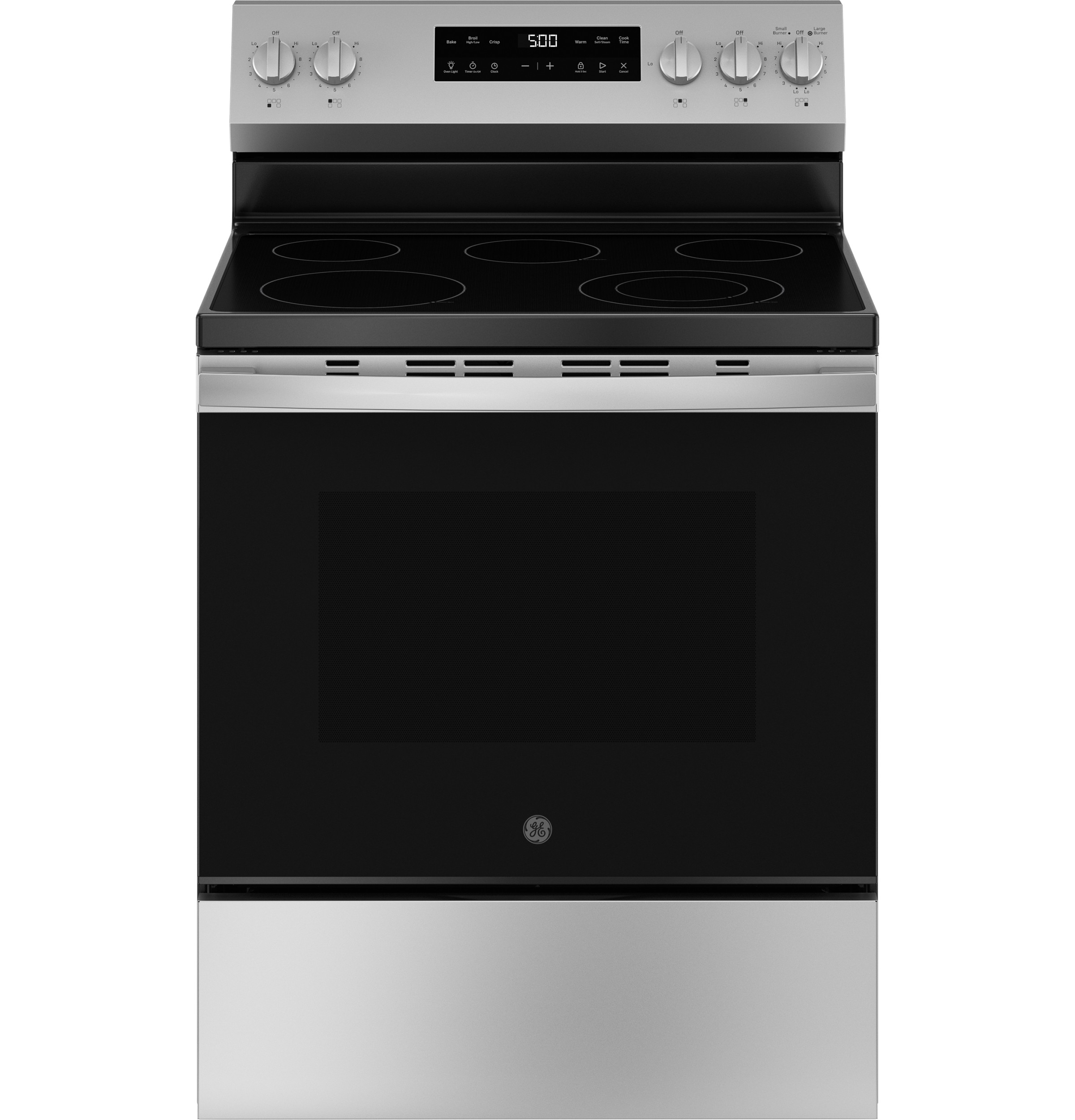 GE® 30" Free-Standing Electric Range, Smooth Top, Stainless Steel/Black