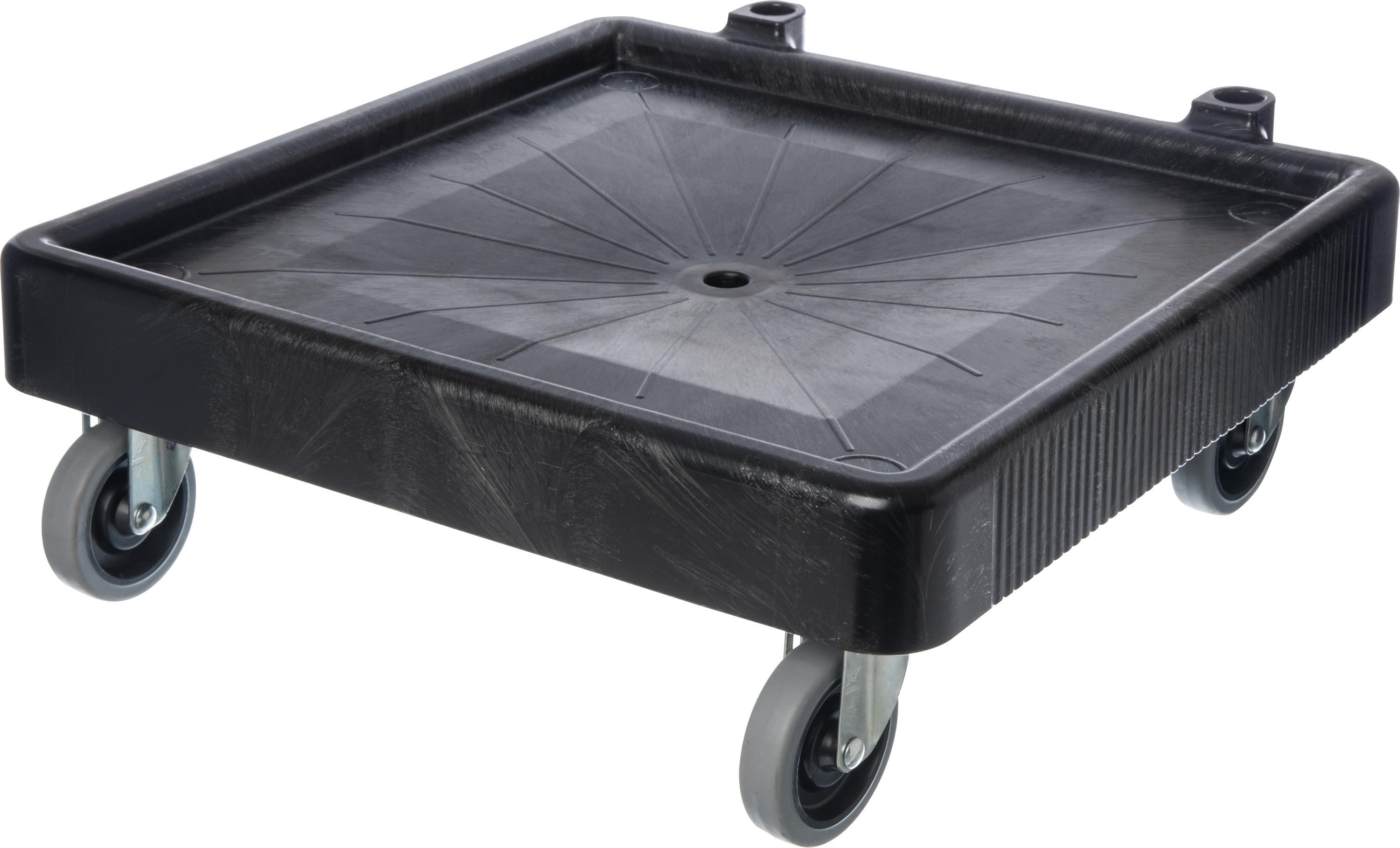 E-Z Glide™ Warewashing Dishrack Dolly Without Handle 22.5" x 22.5" x 8" - Black