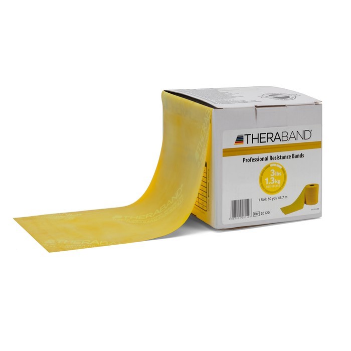TheraBand™ Resistance Band, Latex-Free, Thin, Yellow, 50 yd. (54832)