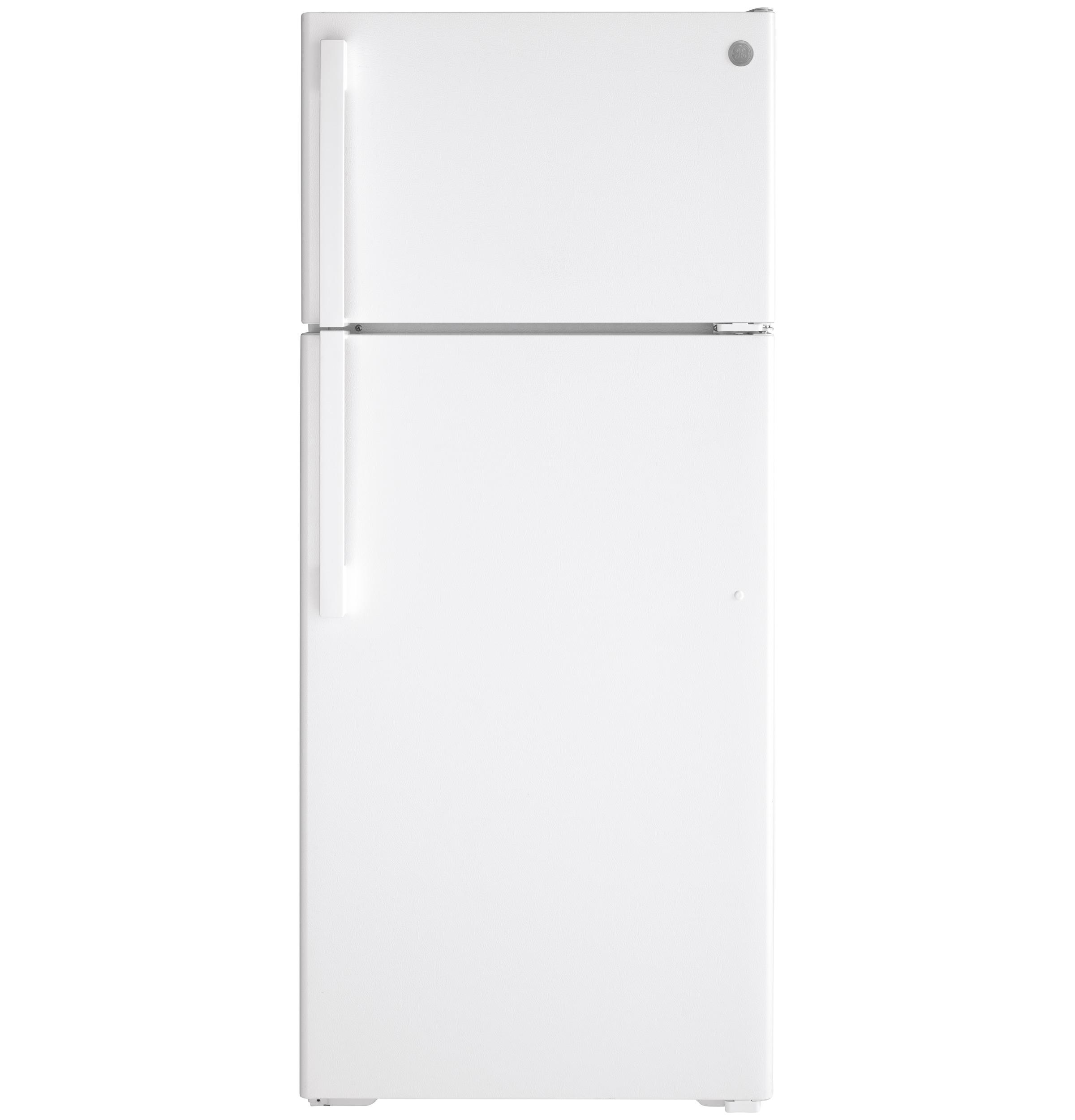 GE® Refrigerator, 17.5 Cu. Ft. Top-Freezer, Icemaker, Wire Shelves, ENERGY STAR - Appliance Color: White