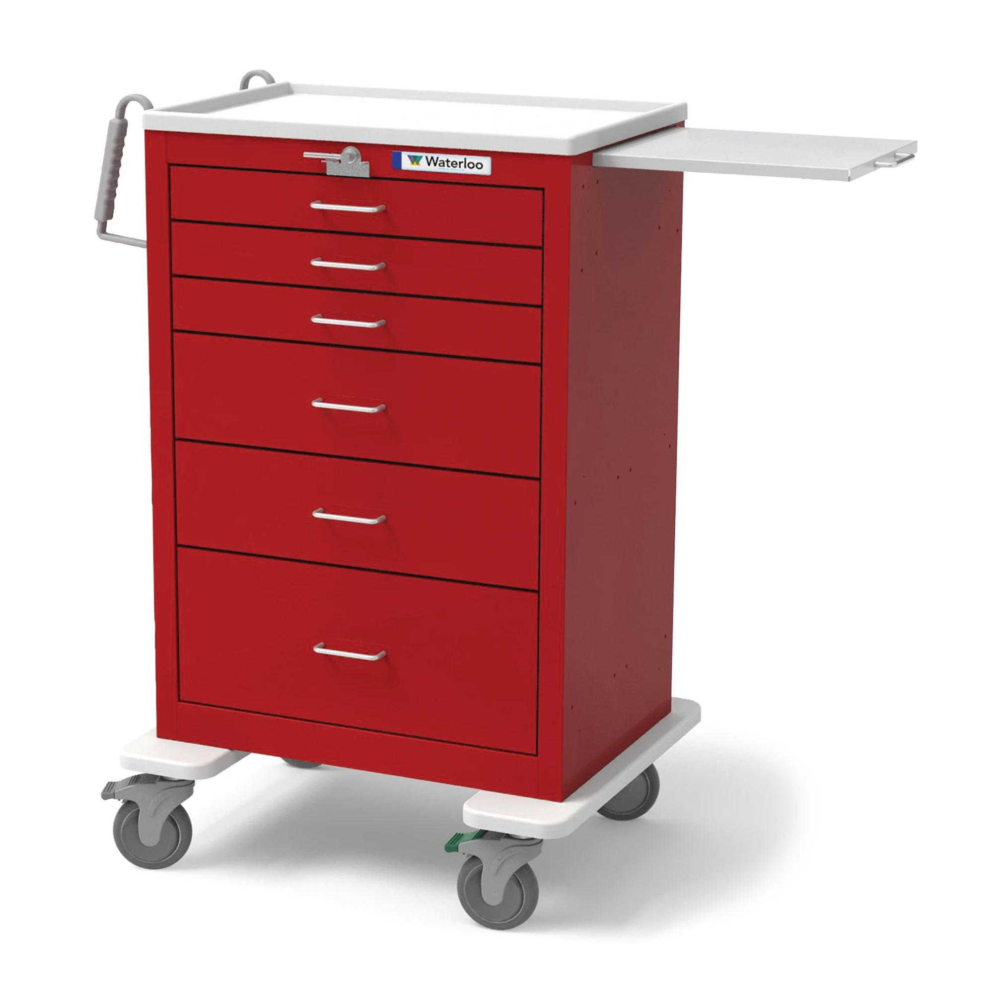 6-Drawer Steel Emergency Cart - Cart Only