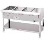 Aerohot Economy Portable Open-Base Steam Table, Electric, 3 Openings, Exposed Elements, Single Phase - Voltage: 208 V