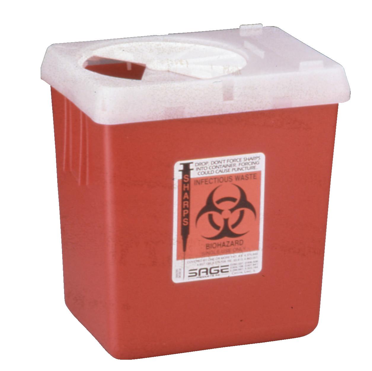 Lo Spreco Clinico Contaminato Medico Di Sharps Di Rischio Biologico Rosso Contiene 118259026 - Foto 3