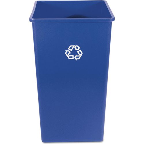 Rubbermaid Recycling Container, 50 Gallon, Square, Plastic, Blue