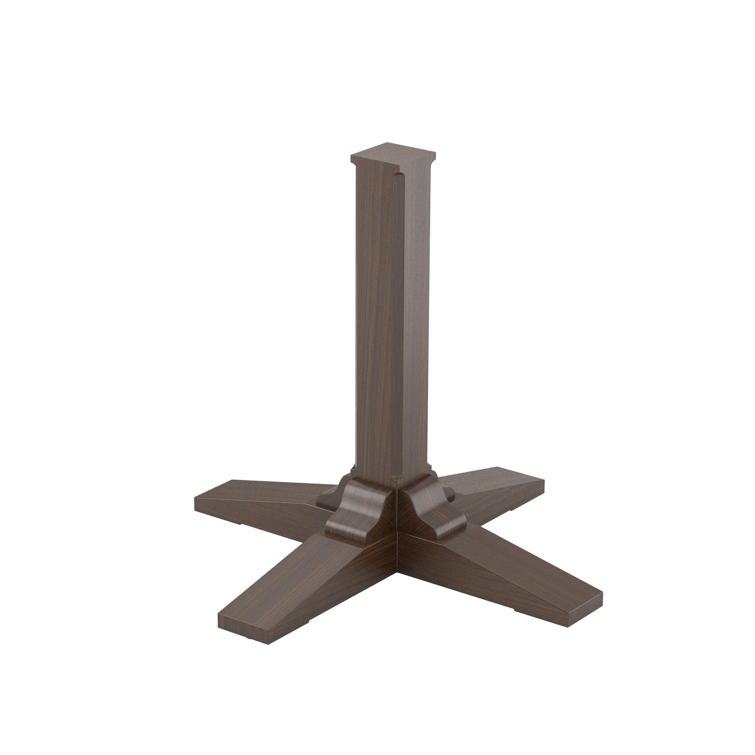 Maxwell Thomas® Maple Colonnade Table Base for 42" Tabletops, 48" Tabletops, and 30" Square-to-Round Tabletops - Base Finish: Mocha Maple