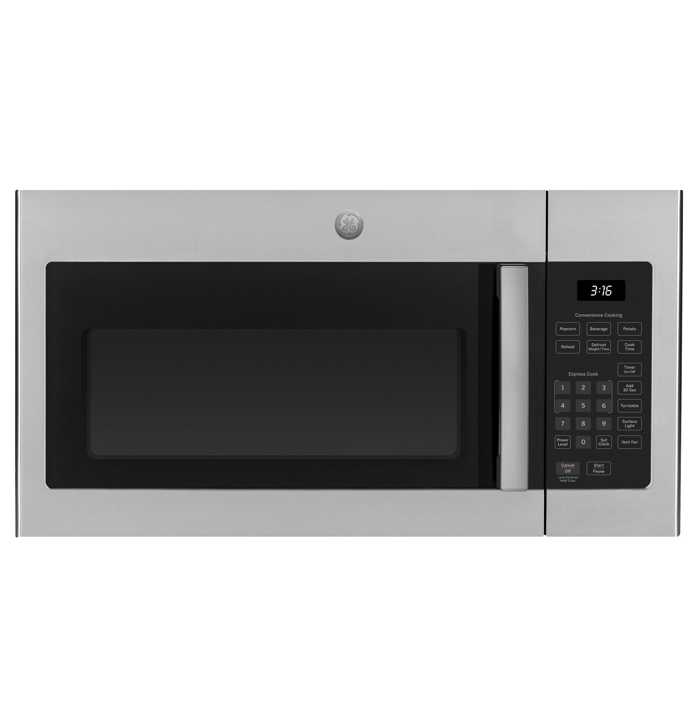 GE® 1.6 Cu. Ft. Over-the-Range Microwave Oven, 1,000 Watts - Appliance Color: Stainless Steel