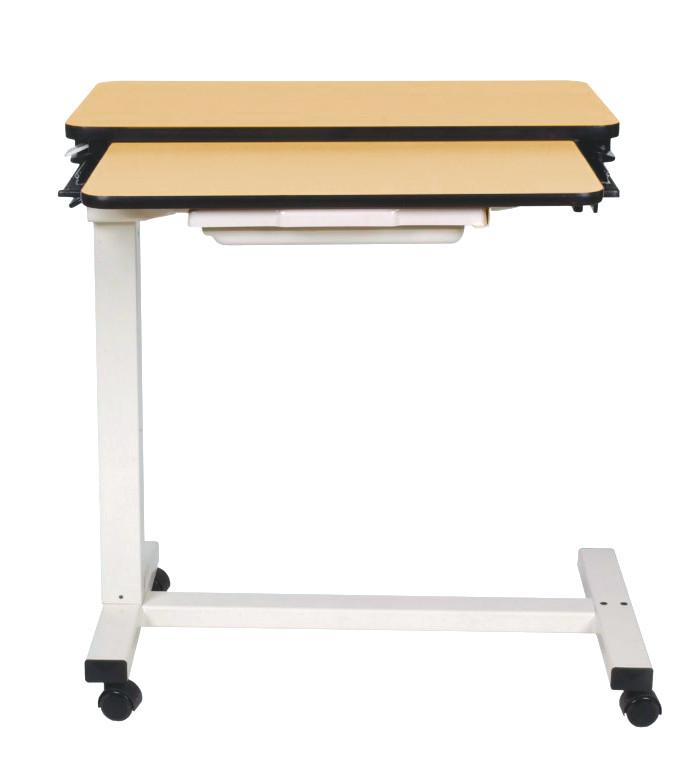 Overbed Table with H-Base Composite Top - Grey (3KMTD) | Direct Supply