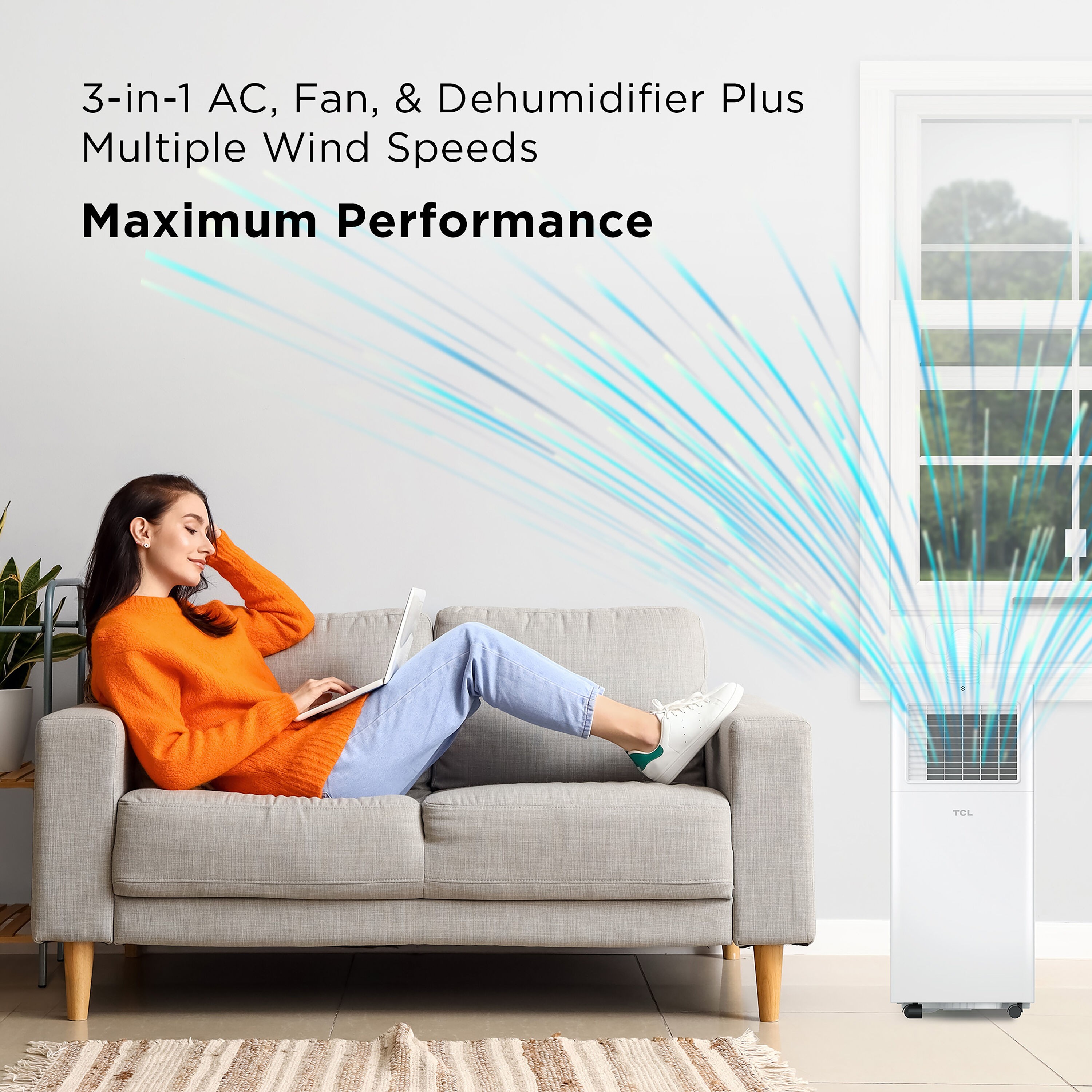 TCL 5,000 BTU SACC (8,100 BTU ASHRAE) Smart Portable Air Conditioner