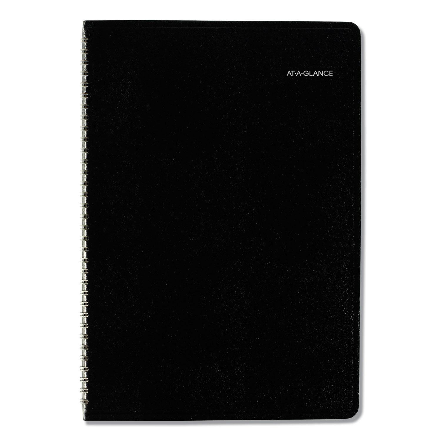 AT-A-GLANCE® Monthly Planner, 7 7/8 x 11 7/8, Black Cover, 2018-2019