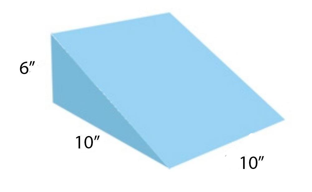 AliMed® Vinyl-Covered 27 Degree Medium Wedge Positioner, Blue Vinyl, 10"W x 10"L x 6"H