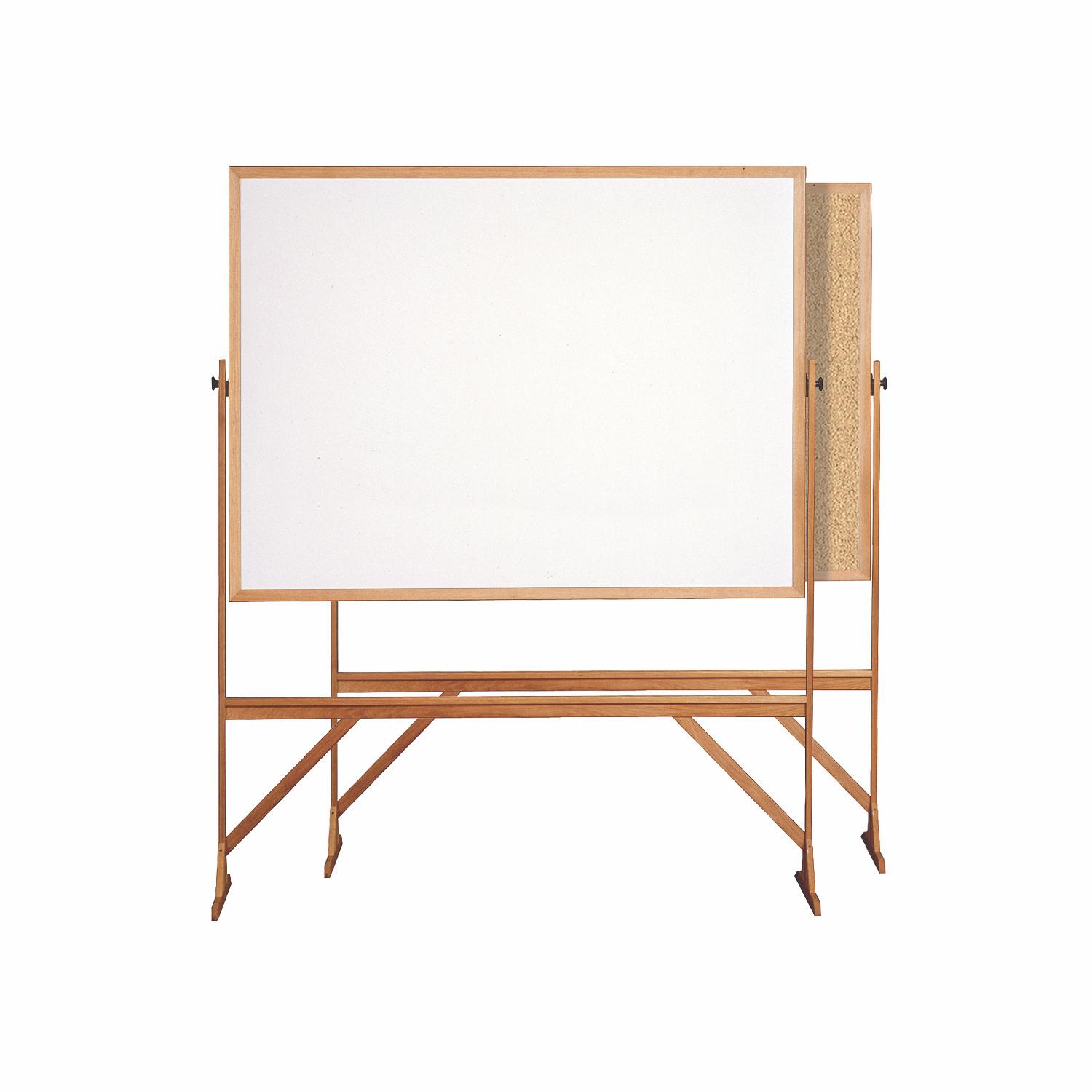 4' x 6' Wood Frame Reversible Non-Magnetic Marker/Natural Cork (7TX33 ...