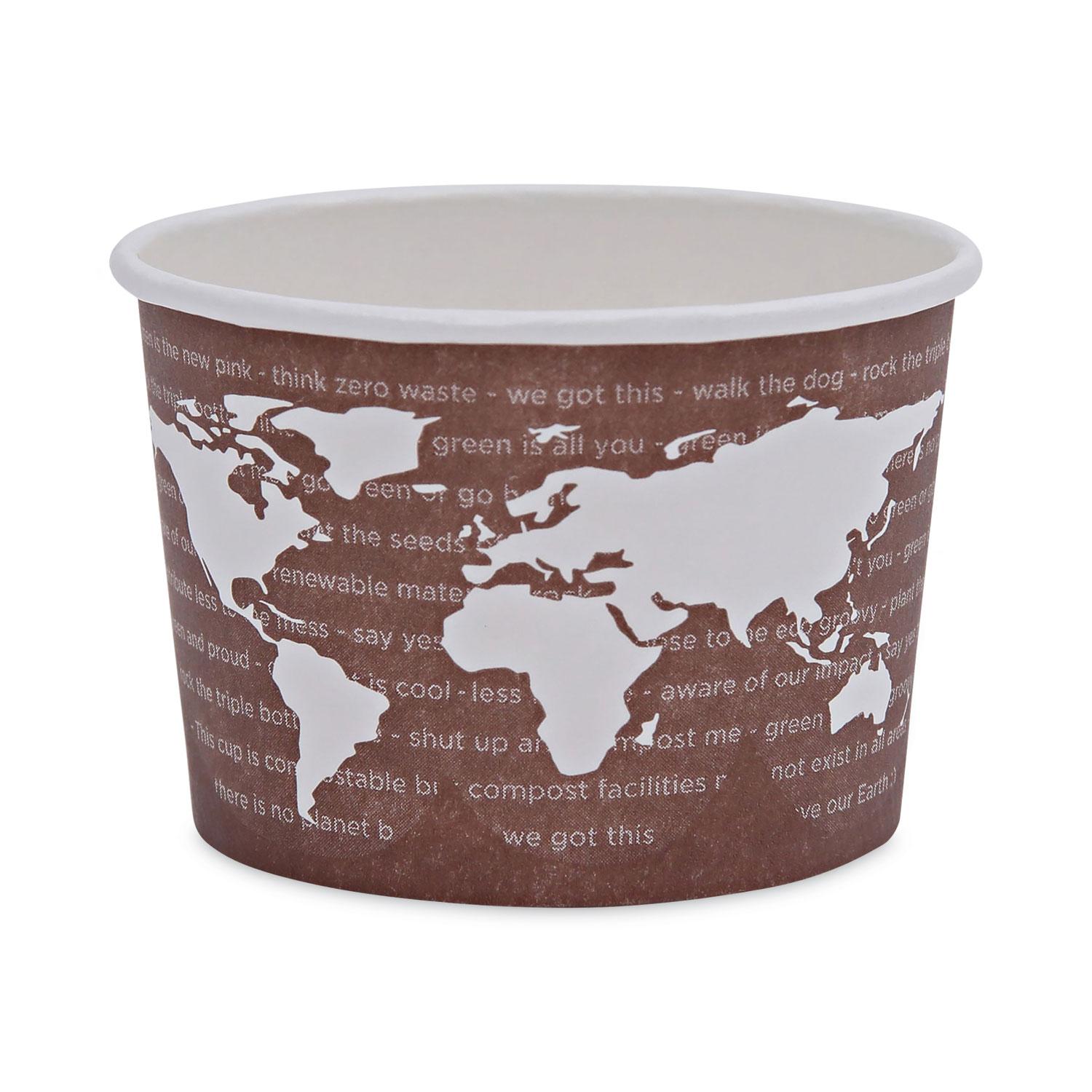 Eco-Products® World Art Renewable & Compostable Food Container - 8oz., 50/PK, 20 PK/CT