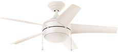 Windward 44" Indoor Ceiling Fan With Led Bowl Light Kit, Matte White With Matte White Blades