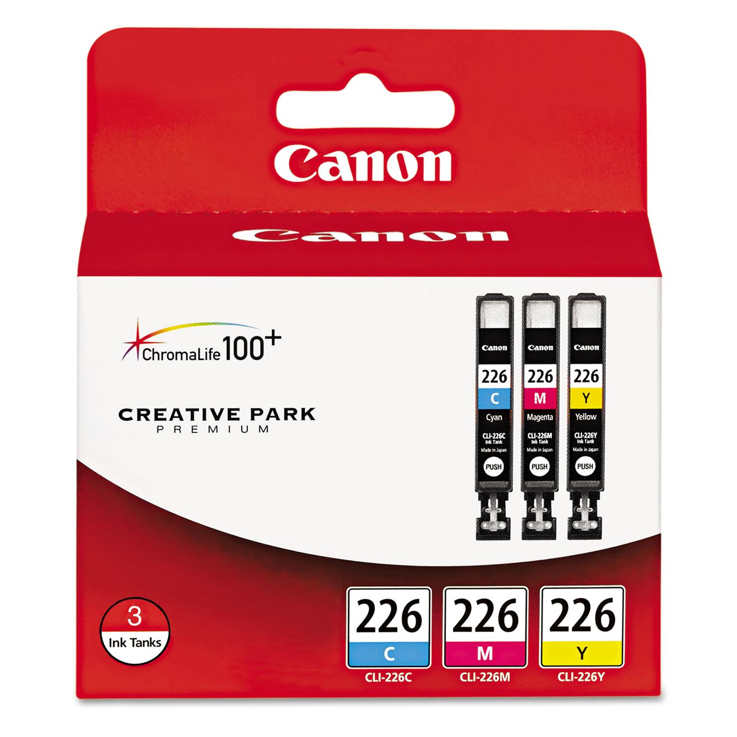 Canon® 4547B005 (CLI-226) Ink, Cyan/Magenta/Yellow, 3/PK